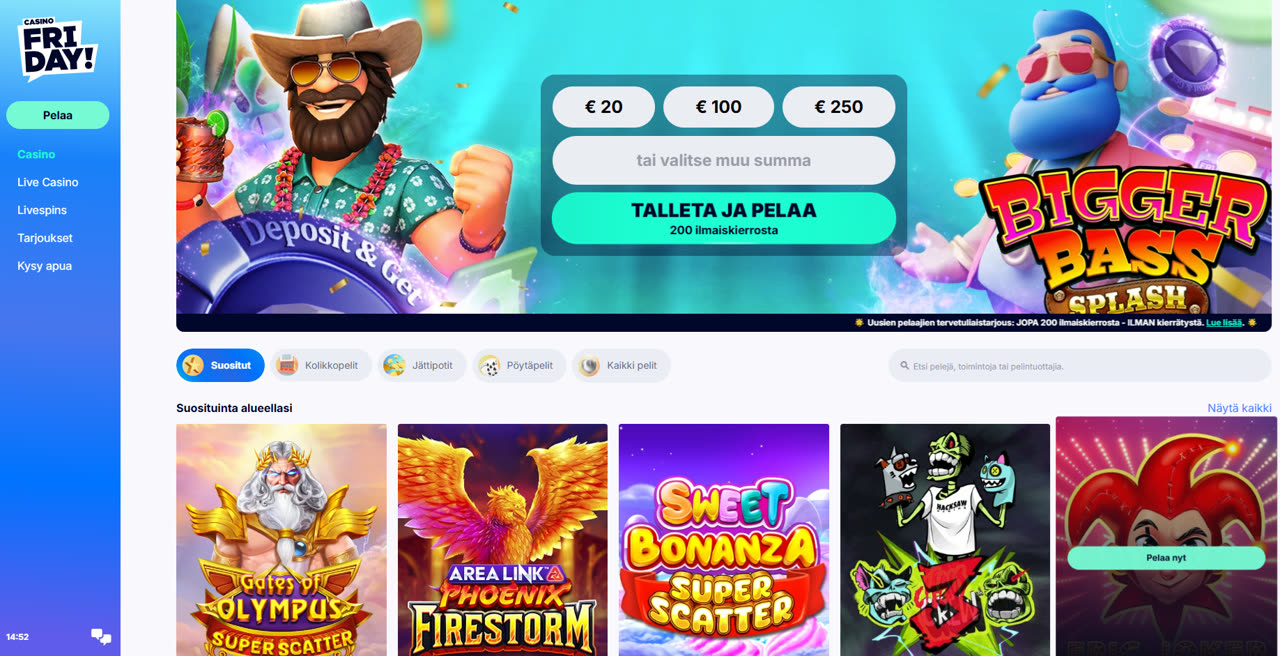 Screenshot CasinoFriday