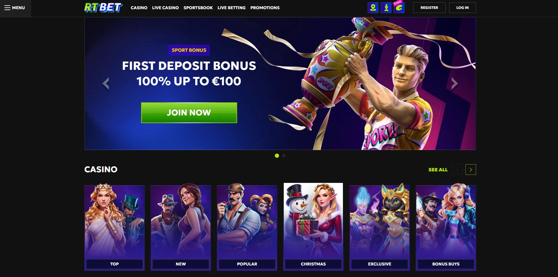 Screenshot RTbet