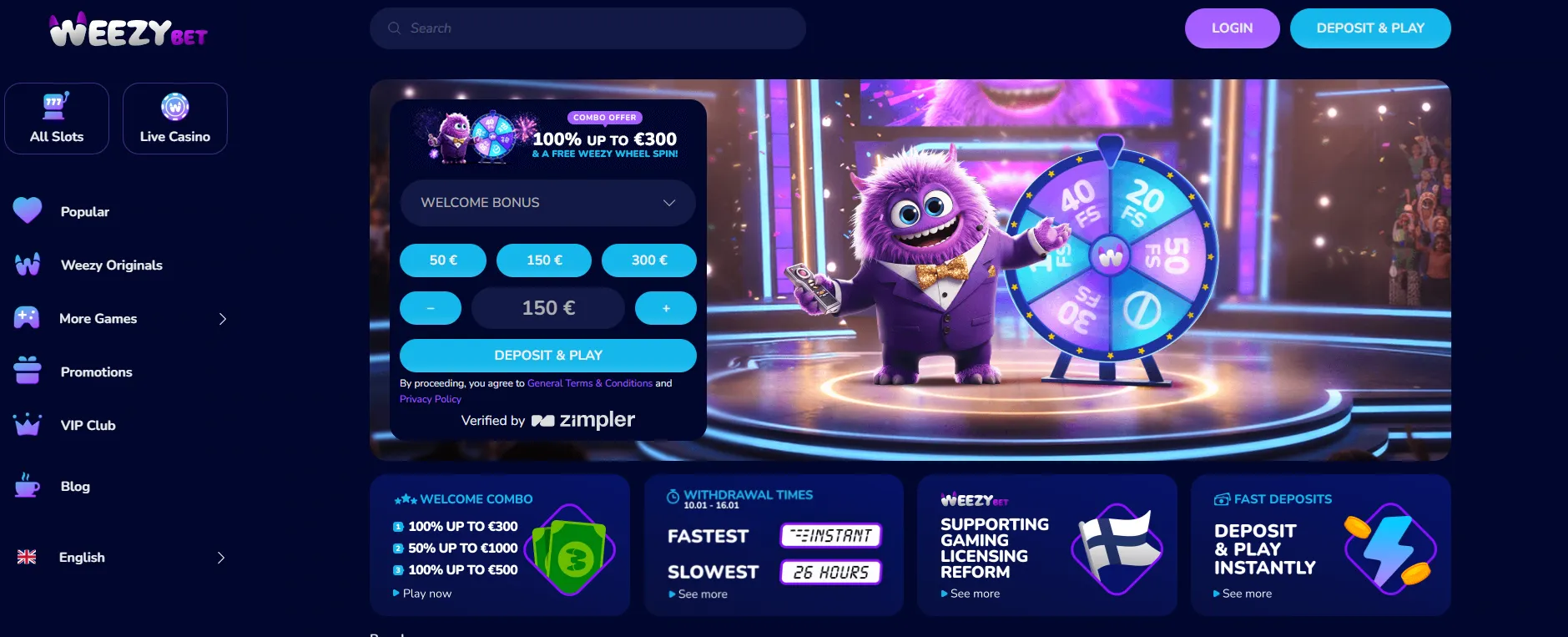 Screenshot Weezybet